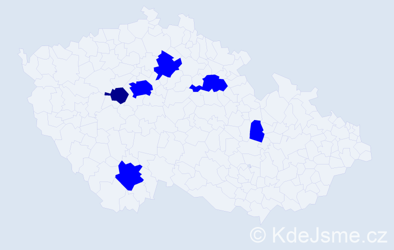 Příjmení: 'Saraj', počet výskytů 7 v celé ČR