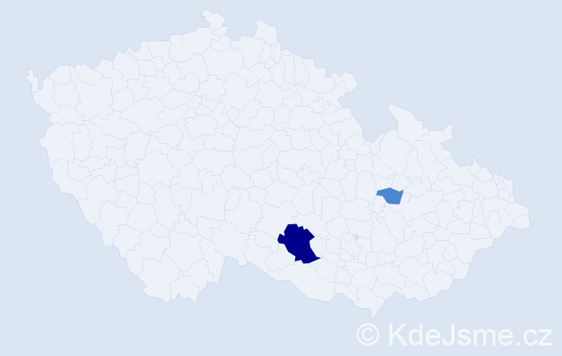 Příjmení: 'Hofirková', počet výskytů 6 v celé ČR