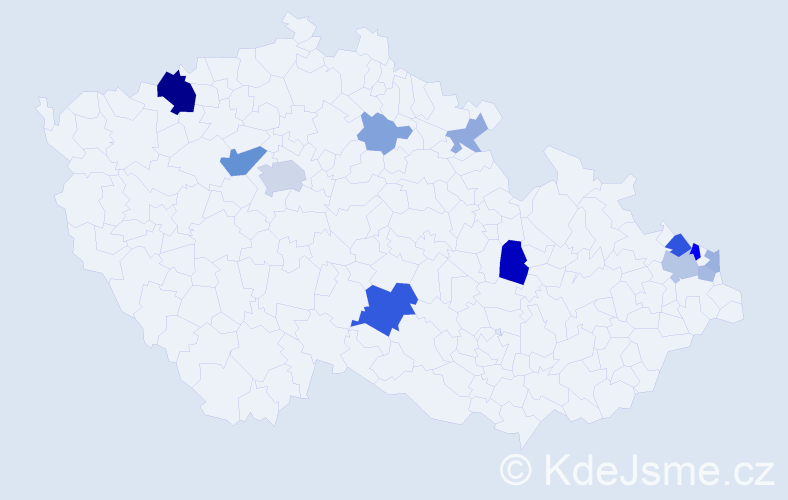 Příjmení: 'Rindoš', počet výskytů 29 v celé ČR