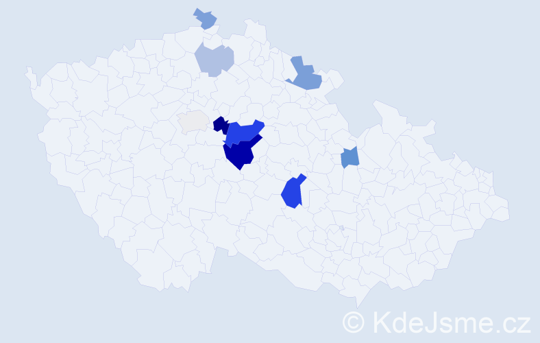 Příjmení: 'Lodinská', počet výskytů 21 v celé ČR