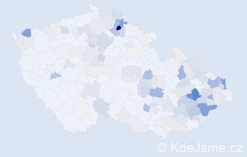 Příjmení: 'Palová', počet výskytů 656 v celé ČR