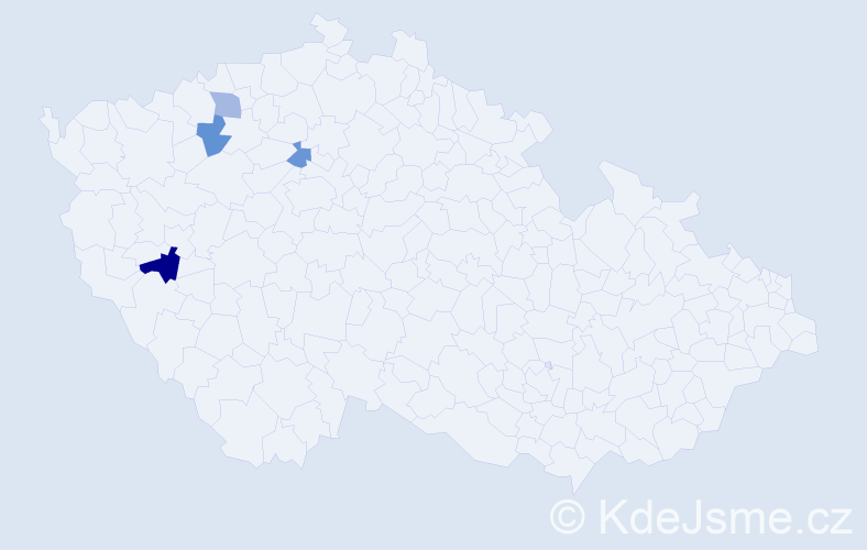Příjmení: 'Tirsch', počet výskytů 5 v celé ČR