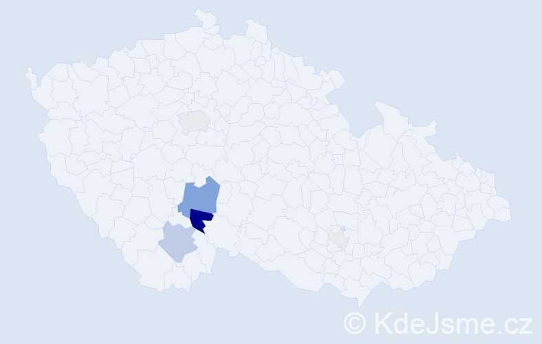 Příjmení: 'Čančurová', počet výskytů 18 v celé ČR
