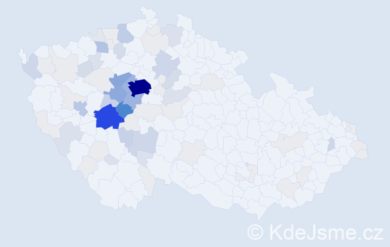 Příjmení: 'Peták', počet výskytů 311 v celé ČR