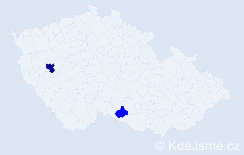 Příjmení: 'Calko', počet výskytů 3 v celé ČR