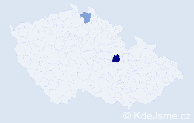 Příjmení: 'Pinčková', počet výskytů 2 v celé ČR