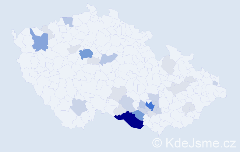 Příjmení: 'Semotamová', počet výskytů 96 v celé ČR