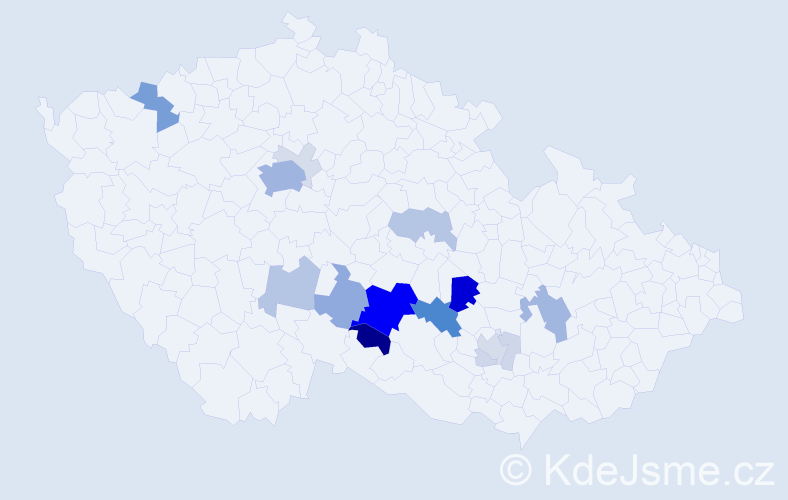Příjmení: 'Fexa', počet výskytů 68 v celé ČR