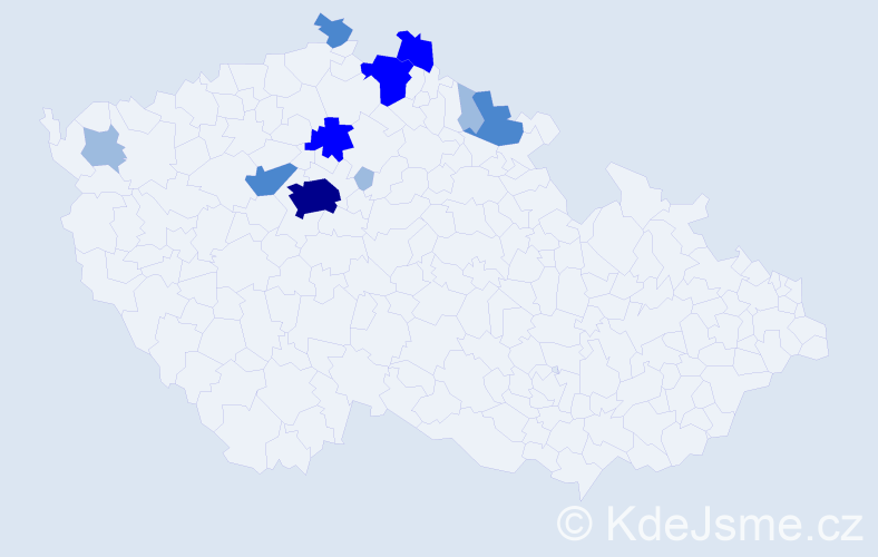 Příjmení: 'Barac', počet výskytů 22 v celé ČR