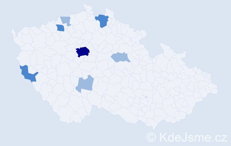 Příjmení: 'Bábovka', počet výskytů 14 v celé ČR