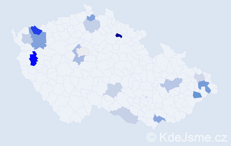 Příjmení: 'Suran', počet výskytů 30 v celé ČR