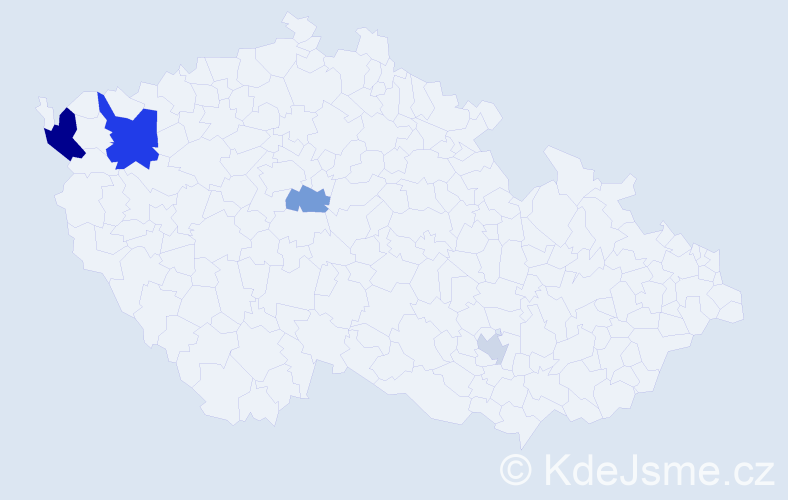 Příjmení: 'Orsaková', počet výskytů 8 v celé ČR