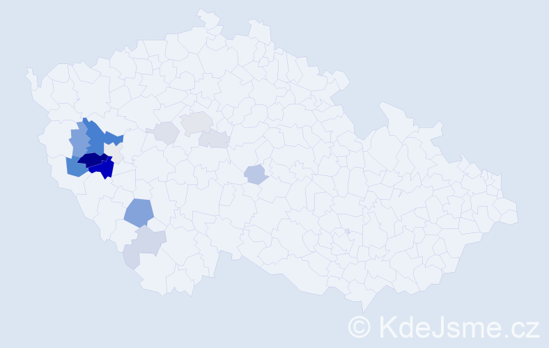 Příjmení: 'Dražský', počet výskytů 54 v celé ČR