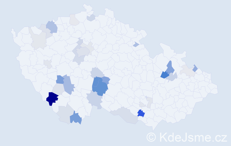 Příjmení: 'Maršáková', počet výskytů 86 v celé ČR