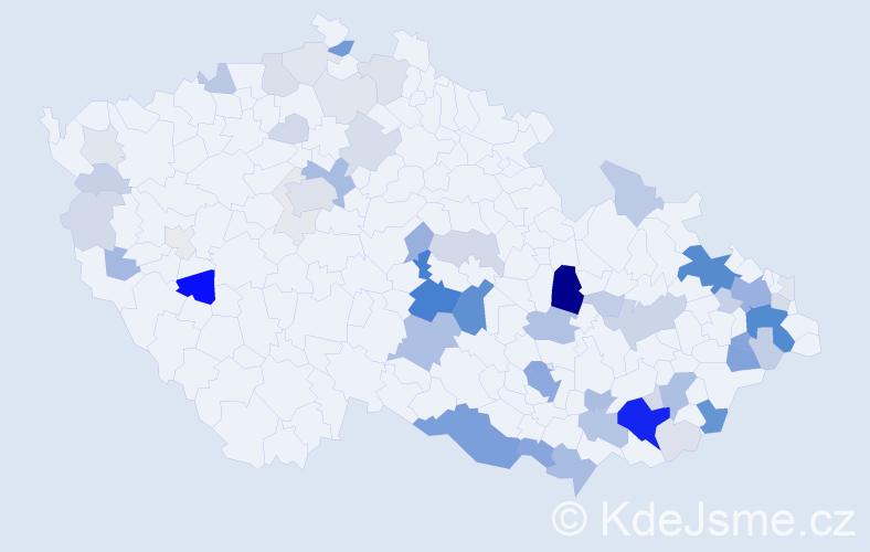 Příjmení: 'Soška', počet výskytů 234 v celé ČR