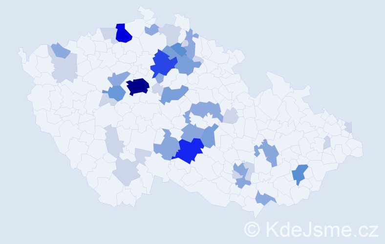 Příjmení: 'Jozífek', počet výskytů 123 v celé ČR