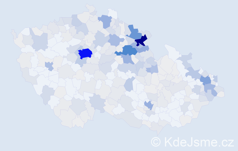 Příjmení: 'Balcarová', počet výskytů 1259 v celé ČR