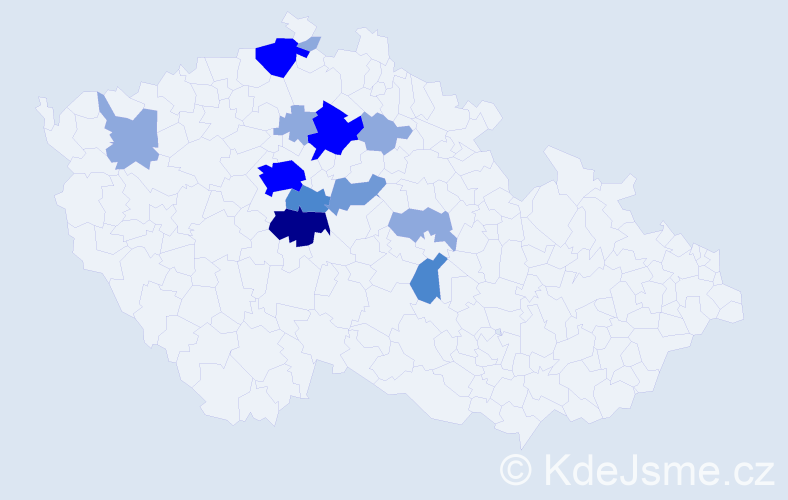 Příjmení: 'Dyškant', počet výskytů 31 v celé ČR
