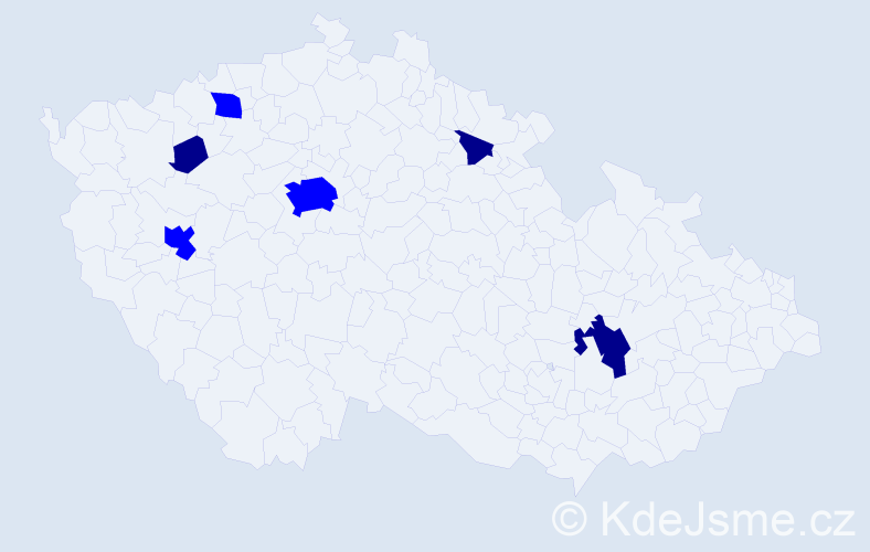 Příjmení: 'Erva', počet výskytů 9 v celé ČR
