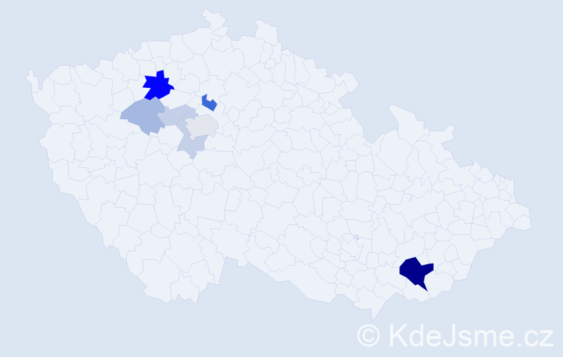 Příjmení: 'Kohutičová', počet výskytů 20 v celé ČR