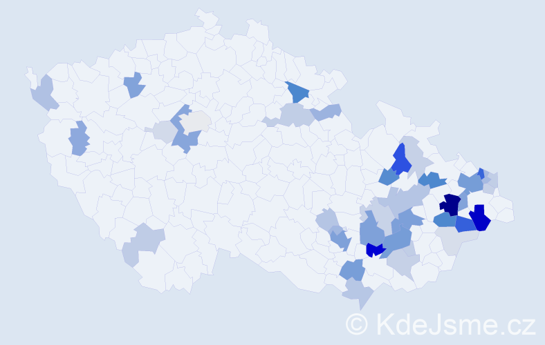 Příjmení: 'Knapek', počet výskytů 152 v celé ČR