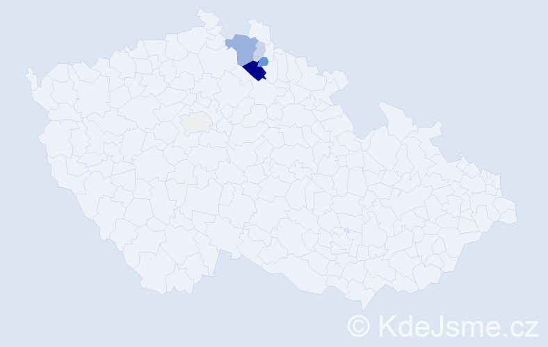 Příjmení: 'Kolombová', počet výskytů 14 v celé ČR