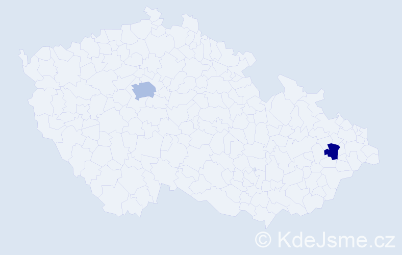 Příjmení: 'Mottelová', počet výskytů 6 v celé ČR