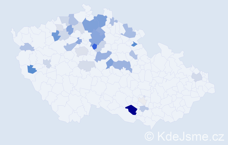 Příjmení: 'Svatušková', počet výskytů 93 v celé ČR