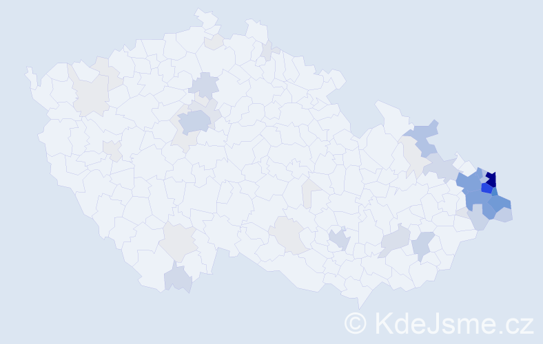 Příjmení: 'Siudová', počet výskytů 278 v celé ČR