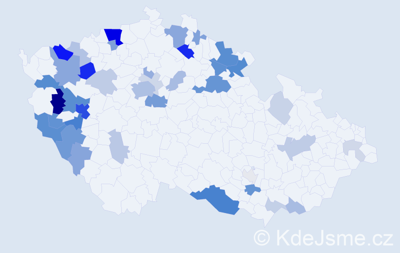 Příjmení: 'Holzknecht', počet výskytů 125 v celé ČR