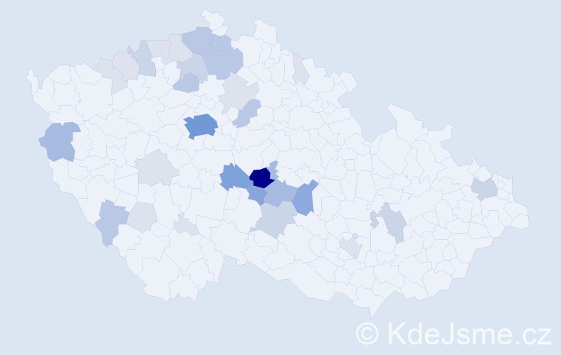 Příjmení: 'Kluch', počet výskytů 102 v celé ČR