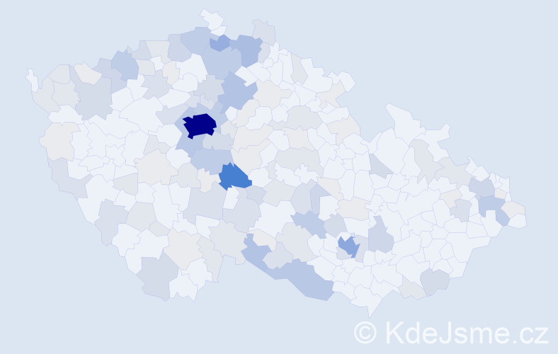 Příjmení: 'Kulíková', počet výskytů 394 v celé ČR