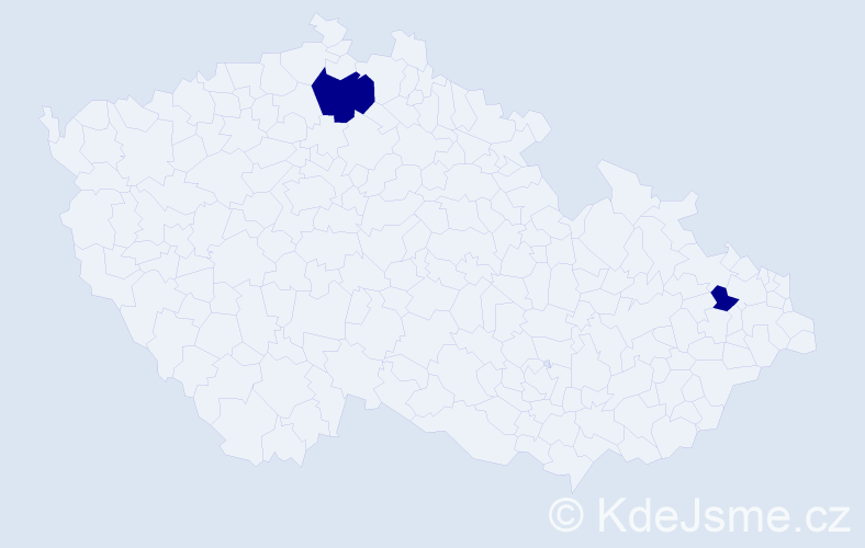 Příjmení: 'Mordačiková', počet výskytů 6 v celé ČR