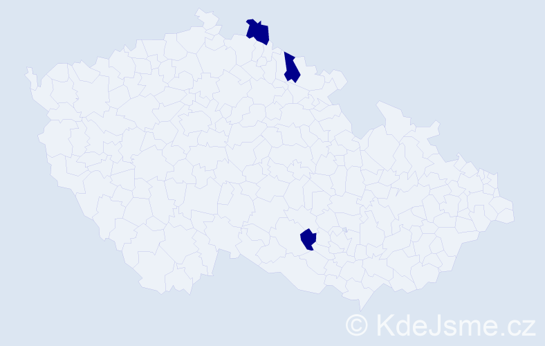 Příjmení: 'Neville', počet výskytů 3 v celé ČR