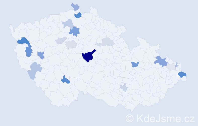 Příjmení: 'Furková', počet výskytů 44 v celé ČR