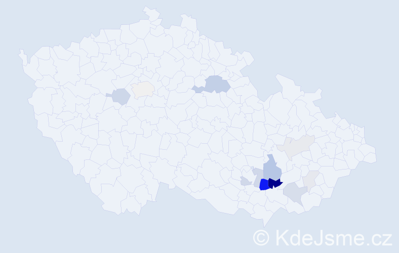 Příjmení: 'Rolek', počet výskytů 33 v celé ČR