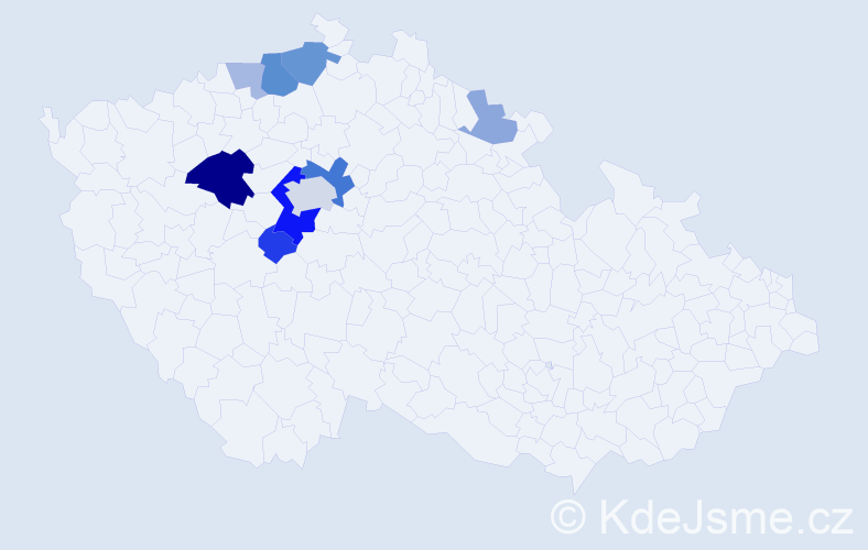 Příjmení: 'Thuma', počet výskytů 23 v celé ČR
