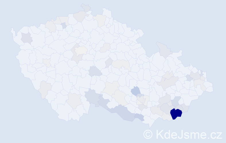 Příjmení: 'Beníček', počet výskytů 297 v celé ČR