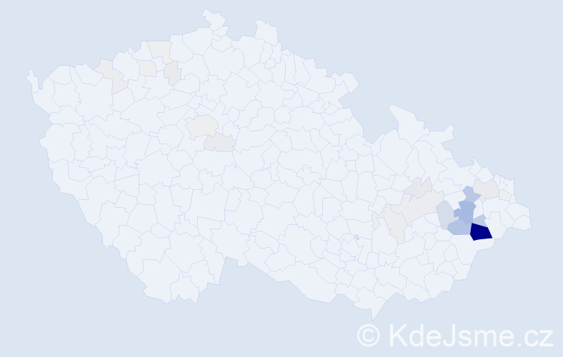 Příjmení: 'Kulišťák', počet výskytů 143 v celé ČR