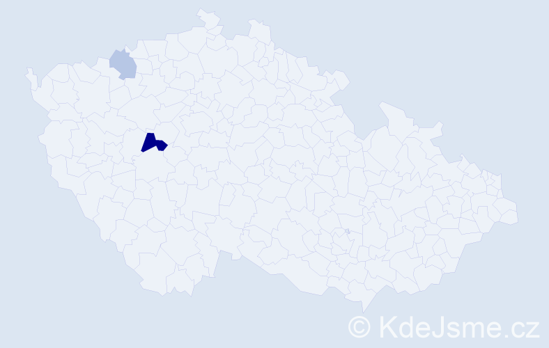 Příjmení: 'Cvárovská', počet výskytů 17 v celé ČR
