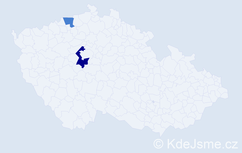 Příjmení: 'Ťurin', počet výskytů 3 v celé ČR