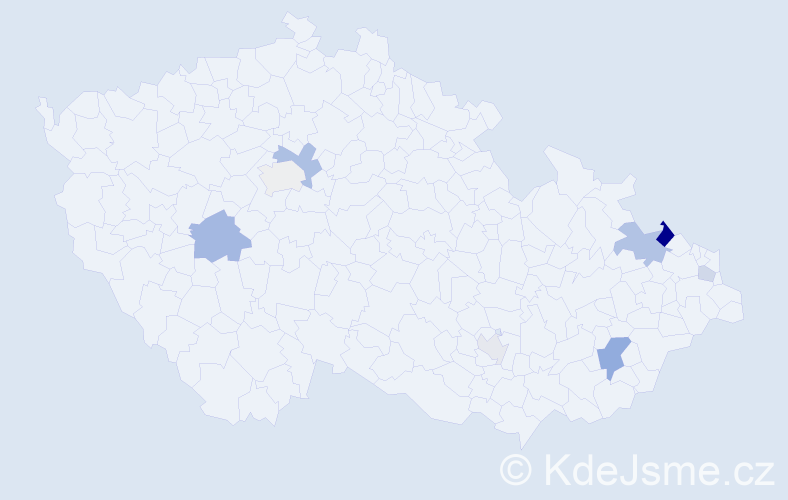 Příjmení: 'Lukovics', počet výskytů 16 v celé ČR