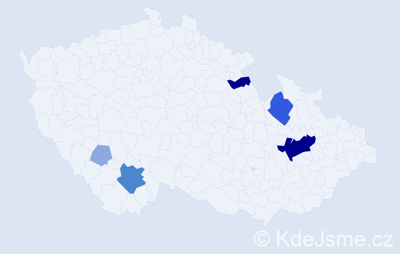 Příjmení: 'Kleštinec', počet výskytů 16 v celé ČR