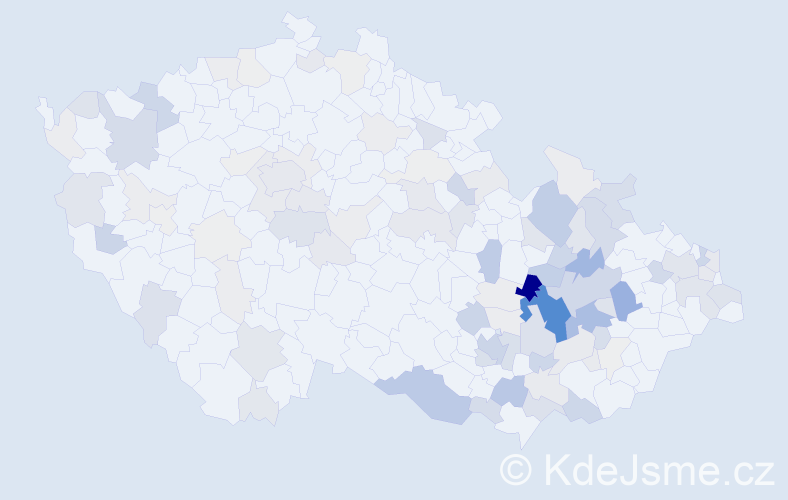 Příjmení: 'Páleník', počet výskytů 401 v celé ČR