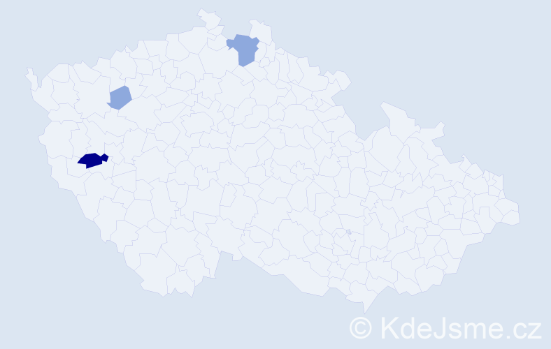 Příjmení: 'Haslová', počet výskytů 8 v celé ČR