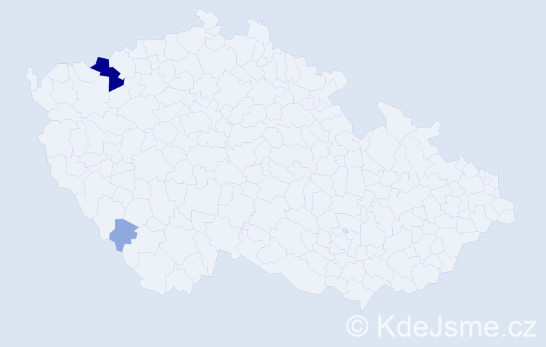 Příjmení: 'Barantálová', počet výskytů 8 v celé ČR