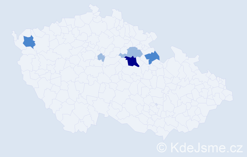 Příjmení: 'Hlotanová', počet výskytů 10 v celé ČR