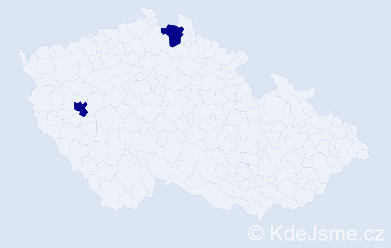 Příjmení: 'Durand', počet výskytů 2 v celé ČR