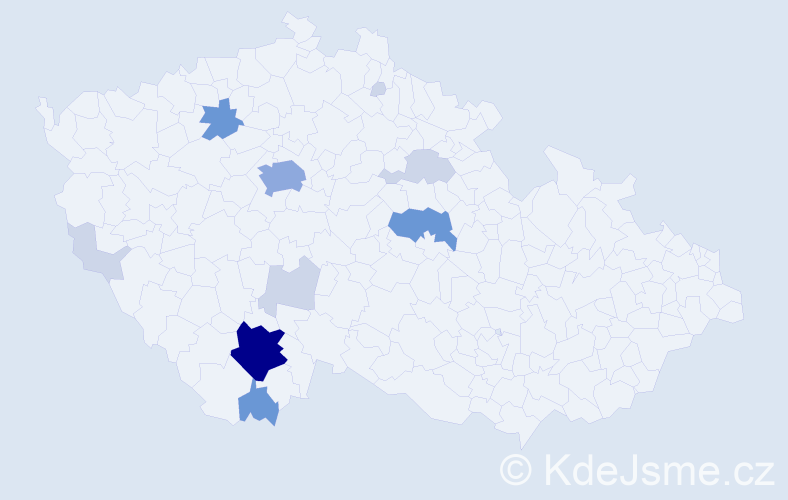 Příjmení: 'Smudková', počet výskytů 35 v celé ČR