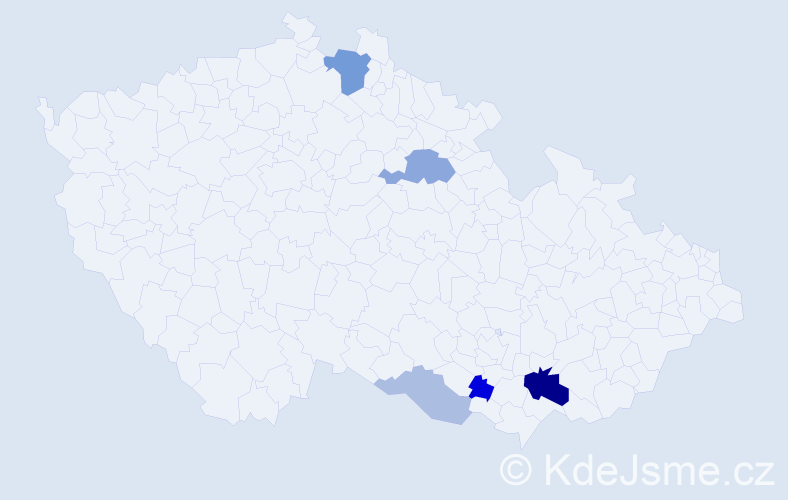 Příjmení: 'Mizeríková', počet výskytů 12 v celé ČR